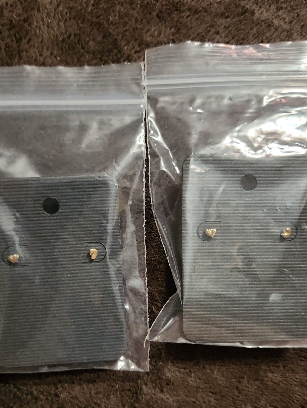 2 Pairs Of Gold Hearted Earings